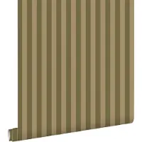 ESTAhome behang strepen khaki groen - 50 x 900 cm - 131912