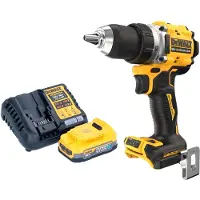 DeWalt DCD 800 E1 accuboormachine 18 V 90 Nm borstelloos + 1x Powerstack accu 1.7 Ah + lader