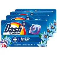 Dash Wasmiddelcapsules 4in1 Pods Zeebries - 4 x 26 stuks - Voordeelverpakking
