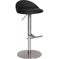 Wohnling barkruk Durable M1, roestvrij staal geborsteld, zwart; WL1.281
