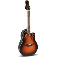 Ovation Elektro-Akoestische Gitaar Standard Elite Deep Contour Cutaway 12-String New England Burst