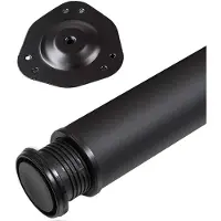 Sotech 1 stuk Tafelpoot Hoogte 870 mm Ø 76 / 80 mm staal met zwart oppervlak belastbaar tot 75 kg Meubelpoot met 32 mm hoogteverstelling