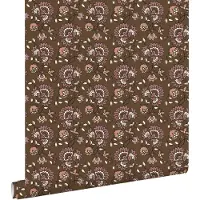 ESTAhome behang vintage bloemen bruin - 50 x 900 cm - 131821
