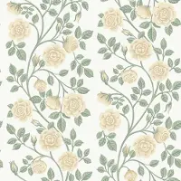 Boråstapeter Vliesbehang 6957 - Österlen - Botanisch Geel - 53cm x 10.05m
