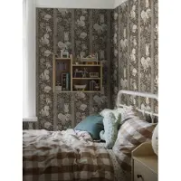 Boråstapeter Vliesbehang 6290 - Scandinavian Designers Mini - Botanisch Bruin - 53cm x 10.05m