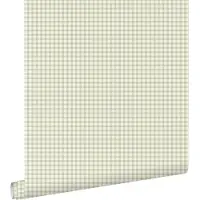 ESTAhome behang ruitjes vergrijsd groen - 50 x 900 cm - 131643