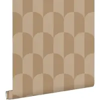 ESTAhome behang art deco bogen donker beige - 50 x 900 cm - 131233
