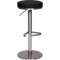 Wohnling barkruk Durable M7, roestvrij staal geborsteld, zwart; WL1.293
