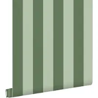 ESTAhome behang strepen donkergroen - 0.53 x 10.05 m - 131920