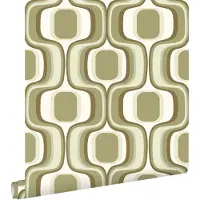 ESTAhome behang retro ornamenten groen - 50 x 900 cm - 131586