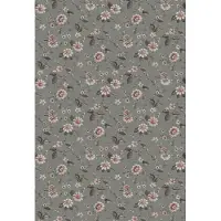 Boråstapeter Vliesbehang 3593 - Cottage garden - Bloemen Grijs - 180cm x 2.65m