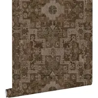 ESTAhome behang oosters kelim tapijt bruin - 50 x 900 cm - 131360