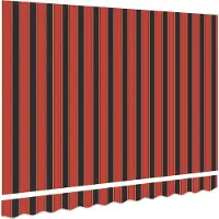 vidaXL Vervangingsdoek voor zonnescherm Oranje en Bruin 280 x 195 cm