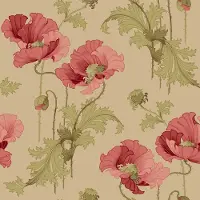 Boråstapeter Vliesbehang 8090 - Anno II - Bloemen Rood - 53cm x 10.05m