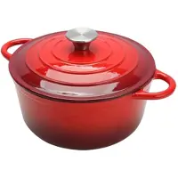 SUNNEX - Braadpan - Ø24cm - 3,5L - Gietijzer - Rood