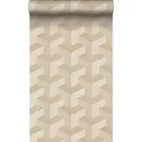 Origin Wallcoverings behang grafisch 3D motief beige - 50 x 900 cm - 348001