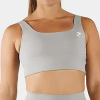 ZEUZ Dames Sport BH Longline – Medium Support Fitness - Lichtgrijs - S