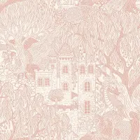 Boråstapeter Vliesbehang 8146 - Fairyland - Toile de Jouy Wit - 53cm x 10.05m