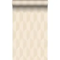 Origin Wallcoverings behang 3D-motief licht crème beige - 50 x 900 cm - 348037