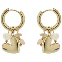 Yehwang Oorbellen Reina - Goud - Hartje - Romance - Trending - Stainless Steel - Goudkleurig