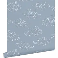 ESTAhome behang wolkjes blauw - 50 x 900 cm - 131224