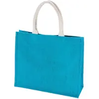 Kimood Blauwe jute strandtas 42 cm - Strandtassen