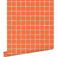 ESTAhome behang geblokt motief oranje - 50 x 900 cm - 131270