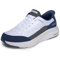 SKECHERS Cozy Fit heren sneakers wit blauw maat 45