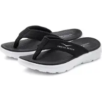 Venice beach Teenslipper zwart gemêleerd / offwhite