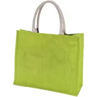 Kimood Groene jute strandtas 42 cm - Strandtassen