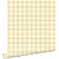 ESTAhome behang ruitjes pastel geel - 0.53 x 10.05 m - 131645