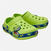 Character Jongens dinosaurus print klompen Groen