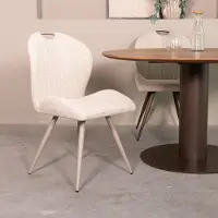 Label51 - Eetkamerstoel Silly - Beige - 62x51x88cm - Set van 2