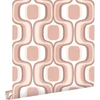 ESTAhome behang retro ornamenten terracotta roze - 50 x 900 cm - 131583