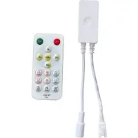 Alcapower controller voor digitale witte LED-strips, geschikt voor 5-24V, met een slimme app, ingebouwde microfoon en inclusief een 2,4GHz RF-afstandsbediening