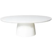 Giga Meubel Salontafel Myrna Ovaal Wit 120cm