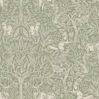 Boråstapeter Vliesbehang 2046 - New Heritage - Dieren Groen - 53cm x 10.05m