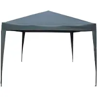 Kynast vouw partytent 3 x 3 meter vouwtent met harmonicaframe grijs staalframe PE dak met draagtas