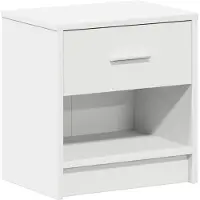 vidaXL Nachtkastje met lade 39x28x41 cm wit