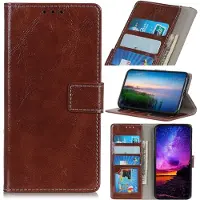 Mobigear Telefoonhoesje geschikt voor Samsung Galaxy A20e Hoesje | Basic Bookcase Portemonnee | Pasjeshouder voor 3 Pasjes | Telefoonhoesje voor Pinpas / OV Kaart / Rijbewijs - Bruin