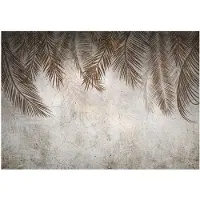 WALLARENA - Fotobehang - 300x210 cm - Fototapete met palmbladeren en veren voor slaapkamer en salon, vliesbehang