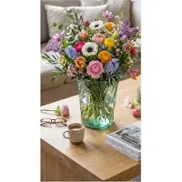 TLF Interieurs Vaas Maris – mond geblazen glas - groen - D28 x H30 cm
