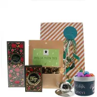 Maja Cadeauset Pasen - Eau de Toilette 50 ml - Zeep 50 gram (ovaal) - ARELO Vrolijk Pasen thee - Gifts Snoepjeblikje Pasen