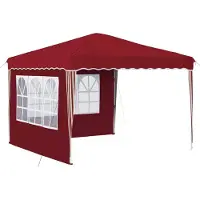 vidaXL Pop-up Feesttent 288 x 288 x 245 cm Bordeauxrood Oxford Stof