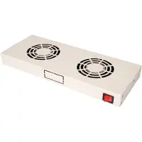 Roline 19-inch ventilatieunit, 2 ventilatoren, aan/uit-schakelaar, grijs