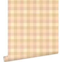 ESTAhome behang ruiten roze en beige - 50 x 900 cm - 132066