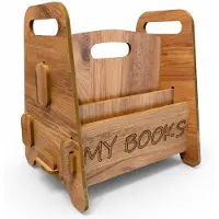 Mont Houten Kinderboekenkast "My Books" | Decoratieve Boekenhouder | MDF | Naturel Bruin
