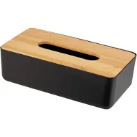Wenko Badkameropberger Rotello - Tissuebox - Zwart - 24x7,5x12,7cm