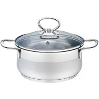 Maestro RVS Pan met Deksel - 18cm, 1.9L - Geschikt voor Inductie