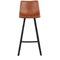 Meublorama Lot van 2 barkrukken OZON - Kleur Cognac - Zitting Polyurethan- Modern comfort en elegante stijl